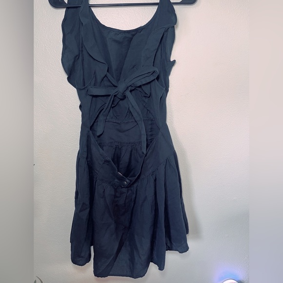 Free People Erin Black Mini Linen Dress Romper Size Women’s XS - Picture 6 of 8